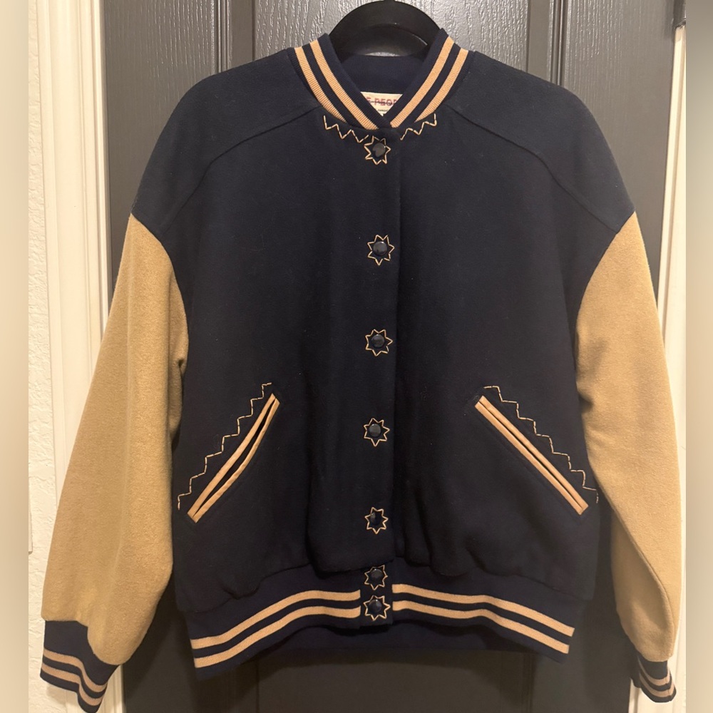Free People Home Run Varsity Jacket | XS | NWOT - Picture 5 of 7